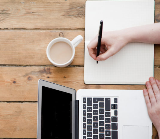 Notebook, Pen & Desk