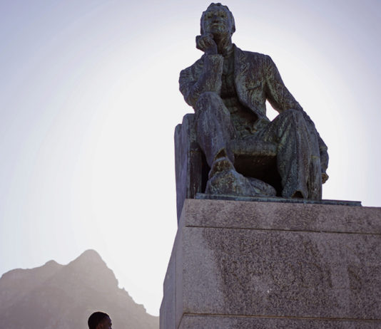 Is the fall of the Rhodes statue significant?