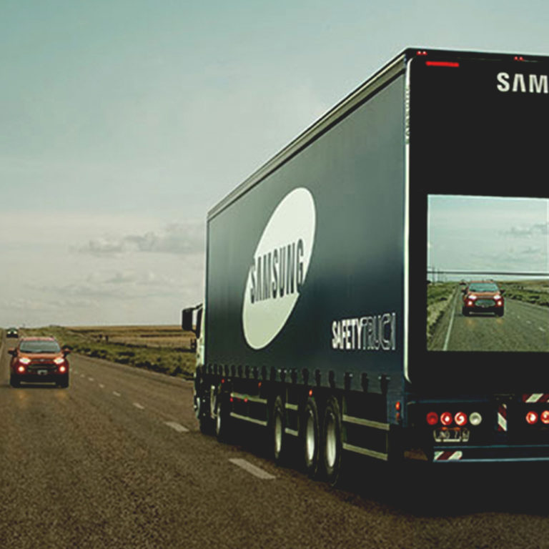 Trucks With Big Screens Reveal Oncoming Traffic